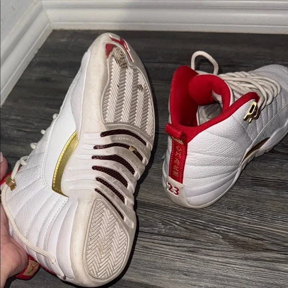 Air Jordan White and Red Sneakers - Picture 3 of 3